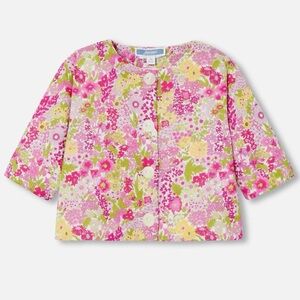 Jacadi Baby Girl Cardigan in Liberty Fabric - Size 3m